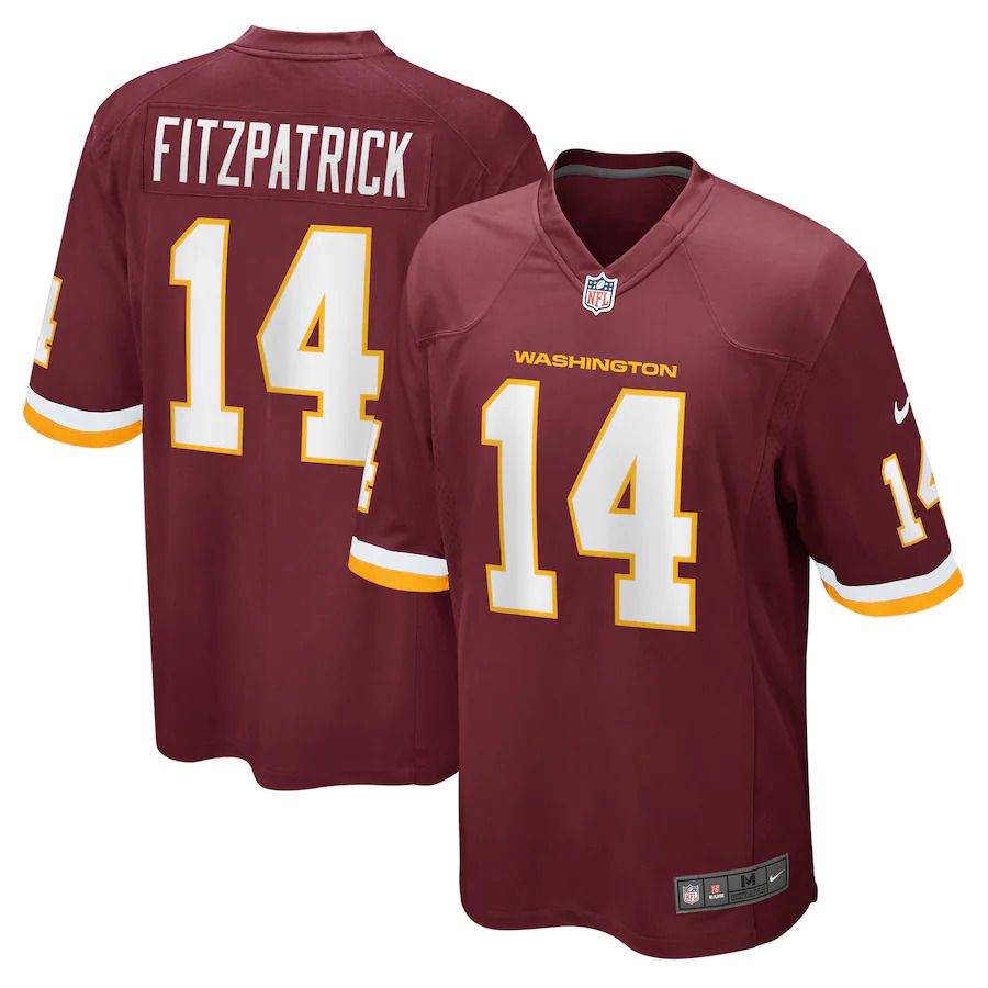 Men Washington Redskins #14 Ryan Fitzpatrick Nike Burgundy Game Player NFL Jersey